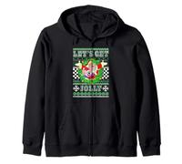 Chuck E. Cheese Christmas Let's Go Jolly Ugly Sweater Felpa con Cappuccio