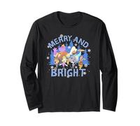Chuck E. Cheese Christmas Merry And Bright Group Shot Maglia a Manica