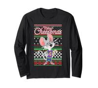 Chuck E. Cheese Christmas Merry Cheesemas Ugly Sweater Maglia a Manica
