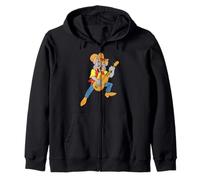 Chuck E. Cheese Cowboy Chuck E. Playing Guitar Distressed Felpa con Cappuccio