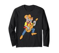 Chuck E. Cheese Cowboy Chuck E. Playing Guitar Distressed Maglia a Manica