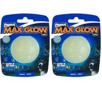 Chuckit! 9Vupd/Cu0520020 Max Glow Ball, la Palla Fosforescente per Cani con Un Diametro di 5 Cm, S (Confezione da 2)