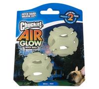 Chuckit! - Air Glow Ball - Palla Fosforescente per Cani - Giocattolo di Recupero per Cani - Misura Piccola - Diametro di 5 cm - Confezione da 2 Palline