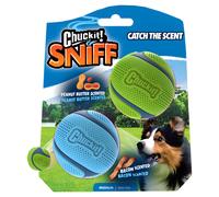 Chuckit Gioco per Cane Sniff Fetch Palla 2er Pacco Bacon & Peanut Butter