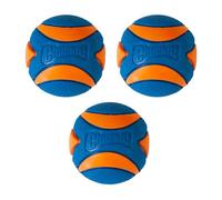 Chuckit! Palla giocattolo per cani ultra sonora in gomma resistente, palla per cani, compatibile con Chuck It Launcher, confezione da 3, media