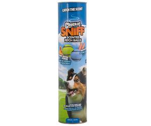 Chuckit! Palle gioco Sniff Fetch Balls in barattolo - 4 pz (Ø 6,5 cm)