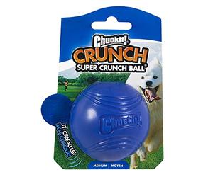Chuckit! - Super Crunch Ball - Palla da caccia per cani - Crunch Ball - Palla durevole brevettata - Compatibile con i lanciatori Misura media - Diametro di 6,5 cm