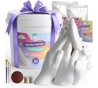 chuckle - Enorme XL Kit di Calco 3D per Mani di Coppia e Famiglia, Crea Impronte Indelebili con Gesso, Calco Mani e Souvenir, Perfetto per Regali Unici, Calco Gesso Mani, Stampo per Mani e Scultura