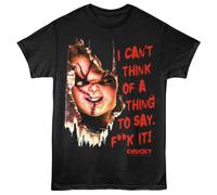 Chucky - Can'T Think Of A Cosa - Stampa Frontale Adulto Solido T-Shirt - Nero