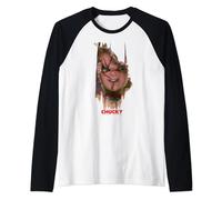 Chucky Child's Play Broken Door Here's Chucky Poster Maglia con Maniche Raglan
