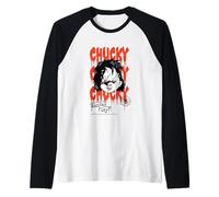 Chucky Halloween Design Vuoi Giocare? Maglia con Maniche Raglan
