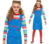 Chucky Ragazze Costume Halloween Assassino Bambola Bambini Costume Autorizzato