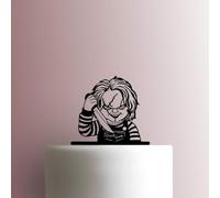 Chucky with Knife - Topper per torta in acrilico, larghezza 20,3 cm, arancione