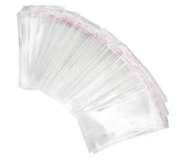 Chudian 400 Pezzi Sacchetti Bustine Sacchettini Plastica Trasparenti 8 x 16cm con Striscia Adesiva Trasparente Sacchetto Trasparento per Bomboniera Dolci Alimenti Confetti Biscotti Gioielli