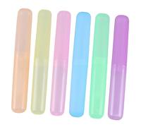 CHUDOU Portaspazzolino da viaggio, 6 pezzi, custodia portatile da viaggio Business PP, Colori assortiti, 20X3X2CMx5pcs