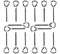 CHUEHKAK 16 viti ad occhiello M6, viti ad anello, vite ad occhio in acciaio inox da 70 mm, viti a occhiello saldate, vite a occhio chiusa, per montaggio e sospensione, argento