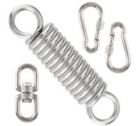 CHUEHKAK Set di poltrone sospese con molla oscillante per poltrona sospesa, amaca, sedia sospesa, molla a sospensione con girevole e 2 moschettoni, per amache e altalene, portata 240 kg