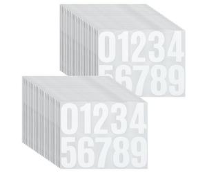CHUENKUK 50 numeri adesivi bianchi, 29 x 22 cm, numero civico autoadesivo per cassetta delle lettere e bidone della spazzatura