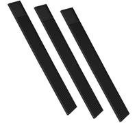 CHUENKUK Set di 3 tappetini scolapiatti nero, 60 x 8 cm, tappetino in gomma, tappetino scolapiatti in gomma, asciugatura rapida di bicchieri per stoviglie per cucina bar ristoranti