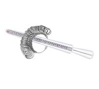 CHUER Calibro per Anelli, Ring Sizer Scale di Misura Strumenti per Misurare Gli Anelli Diametri Strumenti di Dimensionamento delle Dita UK,US,EU Metal Steel Misuratore Anelli Fidanzamento