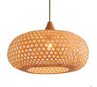 CHUERAK Lampada A Sospensione Boho con Intreccio di Vimini A 1 Luce Illuminazione Intrecciata del Sud-EST Asiatico Lampade A Sospensione Rustiche da Fattoria Paralume Nordico Fatto A Mano