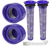 ChuerTech Filtro per Dyson V7/V8, 5 Pezzi Filtro di Ricambio per Aspirapolvere Dyson V7/V8 con Spazzolino di Pulizia, Accessori Filtro Lavabile di Pre & Post Filtro per Dyson V7/V8