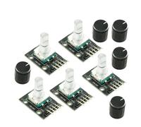ChuFort Modulo encoder rotativo KY-040 a 360° for elettronica con pin | Rotazione precisa a 360°, 20 impulsi/giro, 5 V, con reset tramite pulsante, ideale for il controllo MCU.(5set)