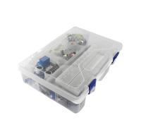 ChuFort Starter kit R3 con breadboard, motore passo-passo, servo, LCD 1602, sensori(Plastic box)