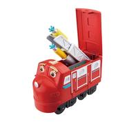 Chuggington Pop Wilson EU890101 - Giocattolo a sorpresa a forma di treno, ruote a rotazione libera, scala 12,7 cm, dai 3 anni in su, rosso