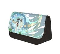 Chukamalilayi Astuccio a tema anime, Xiao/Venti/HuTao/KeQing, con stampa 3D, grande, con doppia cerniera, per cancelleria, per ragazzi e ragazze, Tipo 7, casual