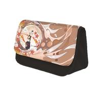 Chukamalilayi Astuccio a tema anime, Xiao/Venti/HuTao/KeQing, con stampa 3D, grande, con doppia cerniera, per cancelleria, per ragazzi e ragazze, Tipo 25, casual