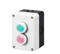 CHULKJFX Il Simbolo della Freccia Indica l'avvio e l'arresto dell'interruttore di Emergenza Scatola Controllo Industriale con Pulsante Impermeabile momentaneo ripristino Automatico(45692)