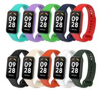 CHULN 10 Pezzi Sportivo Cinturini per Xiaomi Smart Band 8 Active Braccialetti, Cinturino in Silicone Morbido e Traspirante Compatibile con Xiaomi Smart Band 8 Active Cinturino di Ricambio