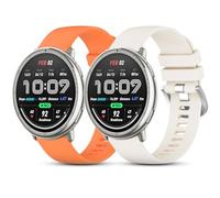 CHULN 2 Packs Silicone Cinturino per Amazfit Active 2/Active/Garmn Vivoactive 5/Amazfit GTS/GTS 2/2 Mini/2e/GTS 3/GTS 4/4 Mini, 20mm Regolabile Sportiva Cinturino di Ricambio per Smartwatch.(No host)