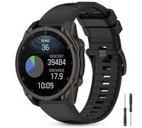 CHULN 26mm Silicone Quickfit Cinturino per Garmin Fenix 8 51mm/Fenix 7X Pro/Fenix 7X/Fenix 6X/Fenix 6X Pro/Fenix 5X/Fenix 5X Plus, Regolabile Sportiva Cinturino di Ricambio per Smartwatch.(No host)
