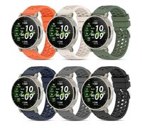CHULN 6 Pezzis 20mm Cinturino per Amazfit Active 3 Premium/Active 2/2 Square/Active/GTR Mini/GTS 4/GTS 4 Mini/Bip 3 Pro, Regolabile Sportiva Cinturino in Silicone di Ricambio per Smartwatch.
