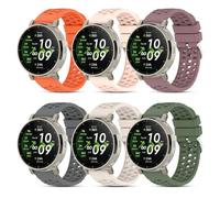 CHULN 6 Pezzis 20mm Cinturino per Amazfit Active 3 Premium/Active 2/2 Square/Active/GTR Mini/GTS 4/GTS 4 Mini/Bip 3 Pro, Regolabile Sportiva Cinturino in Silicone di Ricambio per Smartwatch.