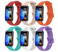 CHULN 6 Pezzis Cinturino Compatibile con Huawei Band 8, Regolabile Cinturini di Ricambio in Silicone Cinturino Sportivo per Huawei Band 8.