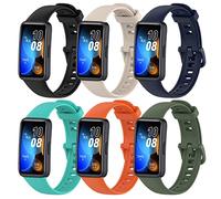 CHULN 6 Pezzis Cinturino Compatibile con Huawei Band 8, Regolabile Cinturini di Ricambio in Silicone Cinturino Sportivo per Huawei Band 8.