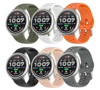 CHULN 6 Pezzis Cinturino per Amazfit Active 2/Active/Active 3 Premium/Garmin Vivoactive 5/Amazfit GTS/GTS 2/2 Mini, 20mm Regolabile Sportiva Cinturino in Silicone Morbido di Ricambio per Smartwatch.