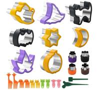 Chumix 24 Pezzi Formine per Biscotti per Bambini, Stampini per Biscotti in Acciaio Inossidabile, Stampi Biscotti con Manici Ergonomici e Stecchini, ideali per Biscotti Creativi, Snack Salutari