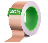 Chumix 30m x 50mm Nastro Lamina Rame, Rame Foil Tape, Nastro Autoadesivo, Nastro in Lamina di Rame Schermante Autoadesivo, per la Messa a Terra, la Saldatura e Il Controllo di lumache e Chiocciole