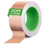 Chumix 40m x 50mm Nastro Lamina Rame, Rame Foil Tape, Nastro Autoadesivo, Nastro in Lamina di Rame Schermante Autoadesivo, per la Messa a Terra, la Saldatura e Il Controllo di lumache e Chiocciole
