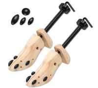 Chumix Allarga Scarpe Uomo Donna, Tendiscarpe in Legno di Pino con 4 Cuscinetti, Forma Scarpe Professionale Regolabile, per Allungamento Antirughe in Lunghezza e Larghezza (Beige, L)