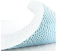 CHUN YI Topper per materasso singolo in memory foam, spessore 5 cm, con copertura antiscivolo e ventilata in bambù ipoallergenico, design morbido e flessibile in memory foam per alleviare la pressione