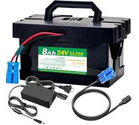 CHUNCAIL Batteria agli ioni di litio da 24 V, 8 Ah, con caricatore, per bambini, quad elettrico e giocattolo, compatibile con Dynacraft Realtree 24 V UTV