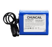 CHUNCAIL Batteria agli ioni di litio ricaricabile DC12V, 6000 mAh, adatta per telecamere, fotocamere, lettori MP3, tastiere elettroniche, ecc.