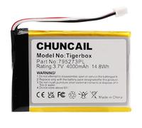 CHUNCAIL Batteria compatibile con Tigerbox Touch Radio Play Box (4000 mAh, 3,7 V, polimeri di litio)