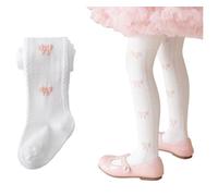 CHUNG Collant a rete sottile per neonati, con fiocco, 0-5 anni, per l'estate, 1 paio di farfalle bianche, 1-2 Years