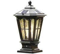 CHUNGYANG Lampada A Colonna Solare Vintage per Esterni, Impermeabile